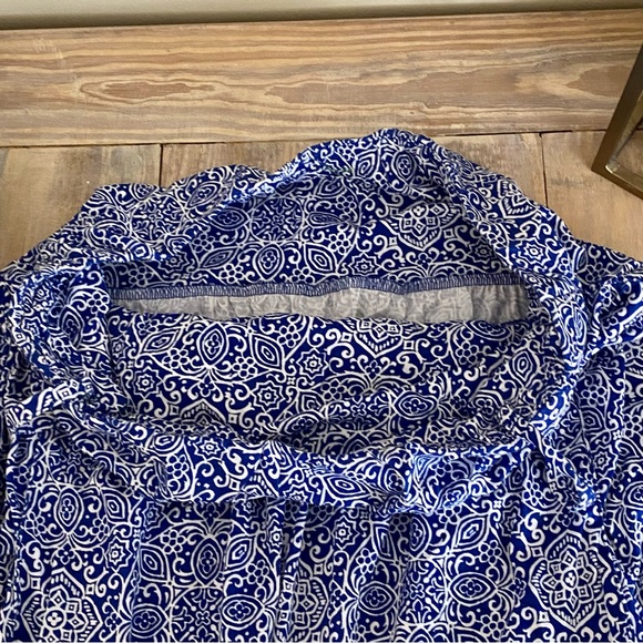 Garnet Hill Blue & White Maxi Dress ☀️ - Picture 5 of 13